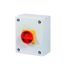 Main switch, P3, 63 A, surface mounting, 3 pole, 1 N/O, 1 N/C, Emergency switching off function, With red rotary handle and yellow locking ring, Locka thumbnail 3