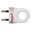2P plug - 6 A - plastic with extraction ring - white - gencod labelling thumbnail 2