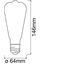 SMART+ Filament Edison Dimmable 52 6 W/2400 K E27 thumbnail 4