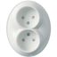 Renova - double socket outlet - 2P - 16 A - 250 V AC - white thumbnail 2