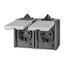 5518-3069 S Double socket outlet with earthing contacts, with hinged lids, for multiple mounting thumbnail 2