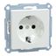 SCHUKO socket-outlet, shutter, screwl. term., active white, glossy, System M thumbnail 3