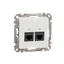 Double DATA Outlet CAT 6A UTP, Sedna Design & Elements, RJ45, White thumbnail 5