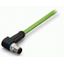 ETHERNET cable M12D plug angled 4-pole green thumbnail 3