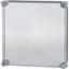 Cap, transparent smoky gray, lockable, HxWxD=375x375x150mm thumbnail 3