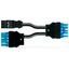 pre-assembled Y-cable Cca 2 x plug/socket black/blue thumbnail 2