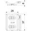 2058UW 28 LGR Counter-trough combinable with double trough 22-28mm thumbnail 2