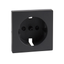 Central plate for SCHUKO socket-outlet insert, shutter, anthracite, System M thumbnail 5