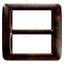 TOP SYSTEM PLATE - IN TECHNOPOLYMER - 8 GANG (4+4 OVERLAPPING) - ENGLISH WALNUT - SYSTEM thumbnail 1