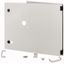 Opening metal front plate for drawer, NZM, ventilated, H=450mm, IP31, grey thumbnail 1