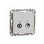 TV/R Socket intermediate 10db, Sedna, Aluminium thumbnail 3