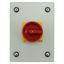 Main switch, P1, 40 A, surface mounting, 3 pole, Emergency switching off function, With red rotary handle and yellow locking ring, Lockable in the 0 ( thumbnail 11