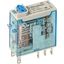 Mini.ind.relays 2CO 8A/12VDC/Agni+Au/Test button/Mech.ind. (46.52.9.012.5040) thumbnail 2
