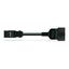 pre-assembled adapter cable Eca Plug/SCHUKO coupler black thumbnail 2