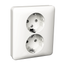 Exxact double socket-outlet earthed screwless white thumbnail 4