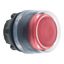 Head for non illuminated push button, Harmony XB5, XB4, red flush pushbutton Ø22 mm spring return unmarked thumbnail 1