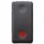 PUSH-BUTTON 1P 250V ac - NO 10A - AUXILIARES CONTACT NC - STOP - SYMBOL RED - 1 MODULE - SYSTEM BLACK thumbnail 2