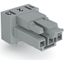 Socket for PCBs angled 3-pole gray thumbnail 3