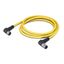 System bus cable M12B socket angled M12B plug angled yellow thumbnail 1