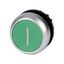 Pushbutton, RMQ-Titan, Flat, momentary, green, inscribed, Bezel: titanium thumbnail 2