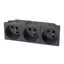 MOSAIC 3X2P+E FRENCH STANDARD INCLINED 45 PREWIRED SOCKET ANTHRACITE thumbnail 4