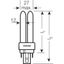 Compact Fluorescent Lamp Osram DULUX® D/E 26W/827 2700K G24q-3 thumbnail 3