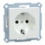 SCHUKO socket-outlet, shutter, screwl. term., active white, glossy, System M thumbnail 2