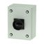 Main switch, P1, 40 A, surface mounting, 3 pole, 1 N/O, 1 N/C, STOP function, With black rotary handle and locking ring, Lockable in the 0 (Off) posit thumbnail 4