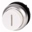 Pushbutton, RMQ-Titan, Extended, momentary, White, inscribed, Bezel: titanium thumbnail 1