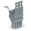 1-conductor female connector Push-in CAGE CLAMP® 4 mm² gray thumbnail 3