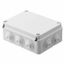 JUNCTION BOX WITH PLAIN SCREWED LID - IP55 - INTERNAL DIMENSIONS 190X140X70 - WALLS WITH CABLE GLANDS - GWT960ºC - GREY RAL 7035 thumbnail 2