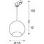 LIGHT EYE pendulum lamp, GU10 75W, incl. 3p.-adapter, chrome thumbnail 3