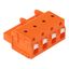 1-conductor female connector push-button Push-in CAGE CLAMP® orange thumbnail 1