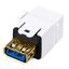 TOOLLESS LINE USB 3.0 A-A Coupler White thumbnail 4