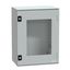 wall-mounting enclosure polyester monobloc IP66 H430xW330xD200mm glazed door thumbnail 1