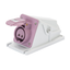 90° ANGLED SURFACE-MOUNTING SOCKET-OUTLET - IP44 - 3P 16A 20-25V 50-60HZ - VIOLET - n.r. - SCREW WIRING thumbnail 1