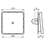 Cable outlet w.center plate and insert CD590AGR thumbnail 3