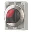 Illuminated selector switch actuator, RMQ-Titan, with thumb-grip, momentary, 2 positions, red, Front ring stainless steel thumbnail 10