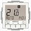 Clock thermostat as a room controller, RAL9010 glossy 55x55, AC 230V, 1 changeover contact, heating 5(2) A, cooling 1(1) A, white backlighting thumbnail 2