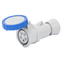 STRAIGHT CONNECTOR HP - IP66/IP67/IP68/IP69 - 2P+E 16A 200-250V 50/60HZ - BLUE - 6H - FAST WIRING thumbnail 1