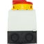 Main switch, T0, 20 A, surface mounting, 3 contact unit(s), 3 pole, 2 N/O, 1 N/C, Emergency switching off function, With red rotary handle and yellow thumbnail 13