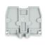 End plate with fixing flange M4 2.5 mm thick gray thumbnail 1