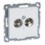 Potential equalisation socket-outlet insert, active white, glossy, System M thumbnail 2