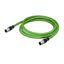 ETHERNET cable M12D plug straight M12D plug straight green thumbnail 1