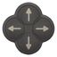 Position pushbutton, RMQ-Titan, Actuators non-flush, momentary, 4-fold, opposing pushbuttons mechanically interlocked, Bezel: black, arrow up thumbnail 9