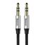 Cable AUX 3.5mm-3.5mm stereo audio, 1.0m silver / black BASEUS thumbnail 1