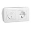 socket-outlet with electronic timer, 10A, surface, white, Exxact thumbnail 2
