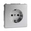 SCHUKO socket-outlet, shutter, screwless terminals, aluminium, Aquadesign thumbnail 3