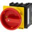 Main switch, P1, 32 A, flush mounting, 3 pole, 1 N/O, 1 N/C, Emergency switching off function, With red rotary handle and yellow locking ring, Lockabl thumbnail 5