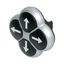 Position pushbutton, RMQ-Titan, Actuators non-flush, momentary, 4-fold, opposing pushbuttons mechanically interlocked, Bezel: titanium, arrow up thumbnail 5